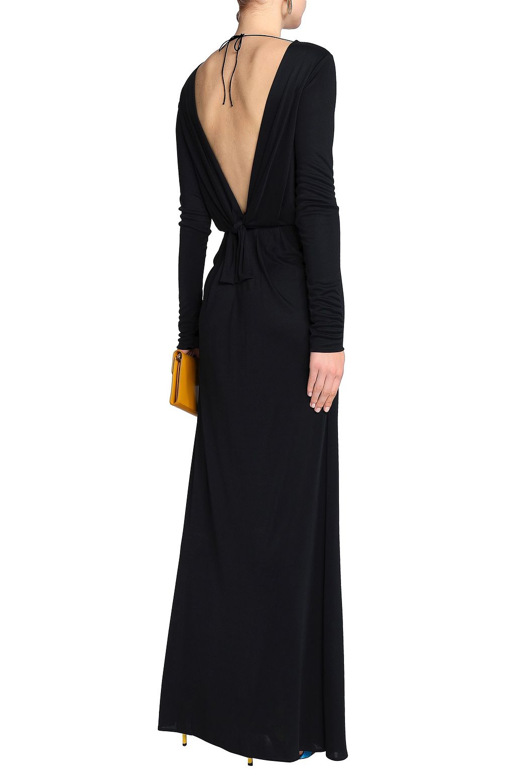 PUCCI Knotted wrap-effect stretch-jersey maxi dress