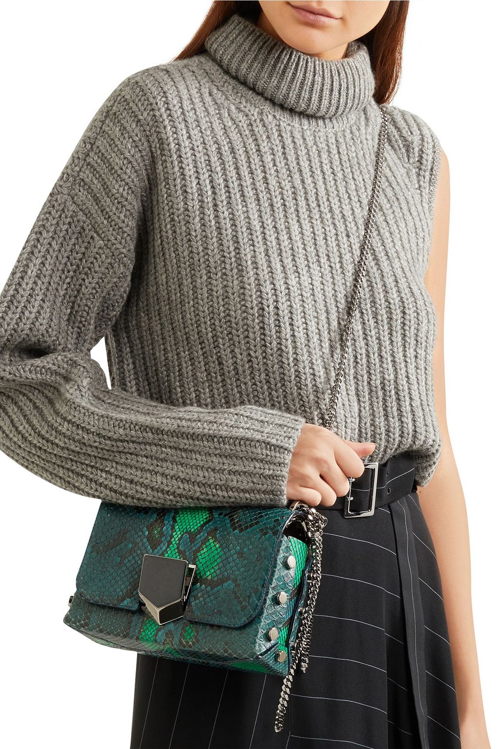 JIMMY CHOO Python shoulder bag