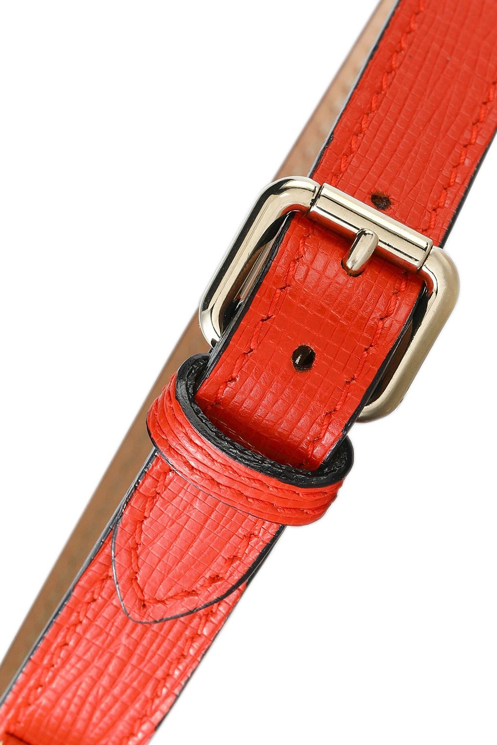 PROENZA SCHOULER Textured-leather, silver and gold-tone bracelet