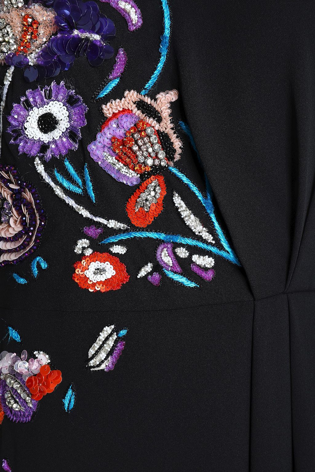 PUCCI Asymmetric embellished silk-crepe gown