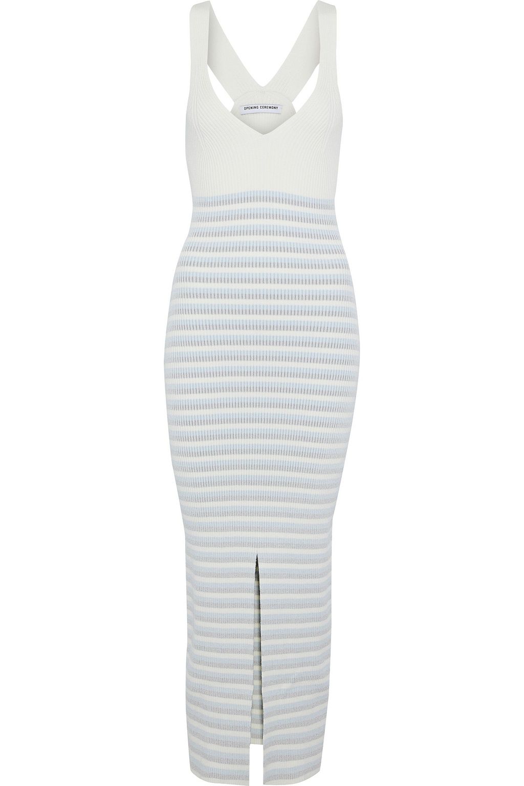 knitted midi dress with split