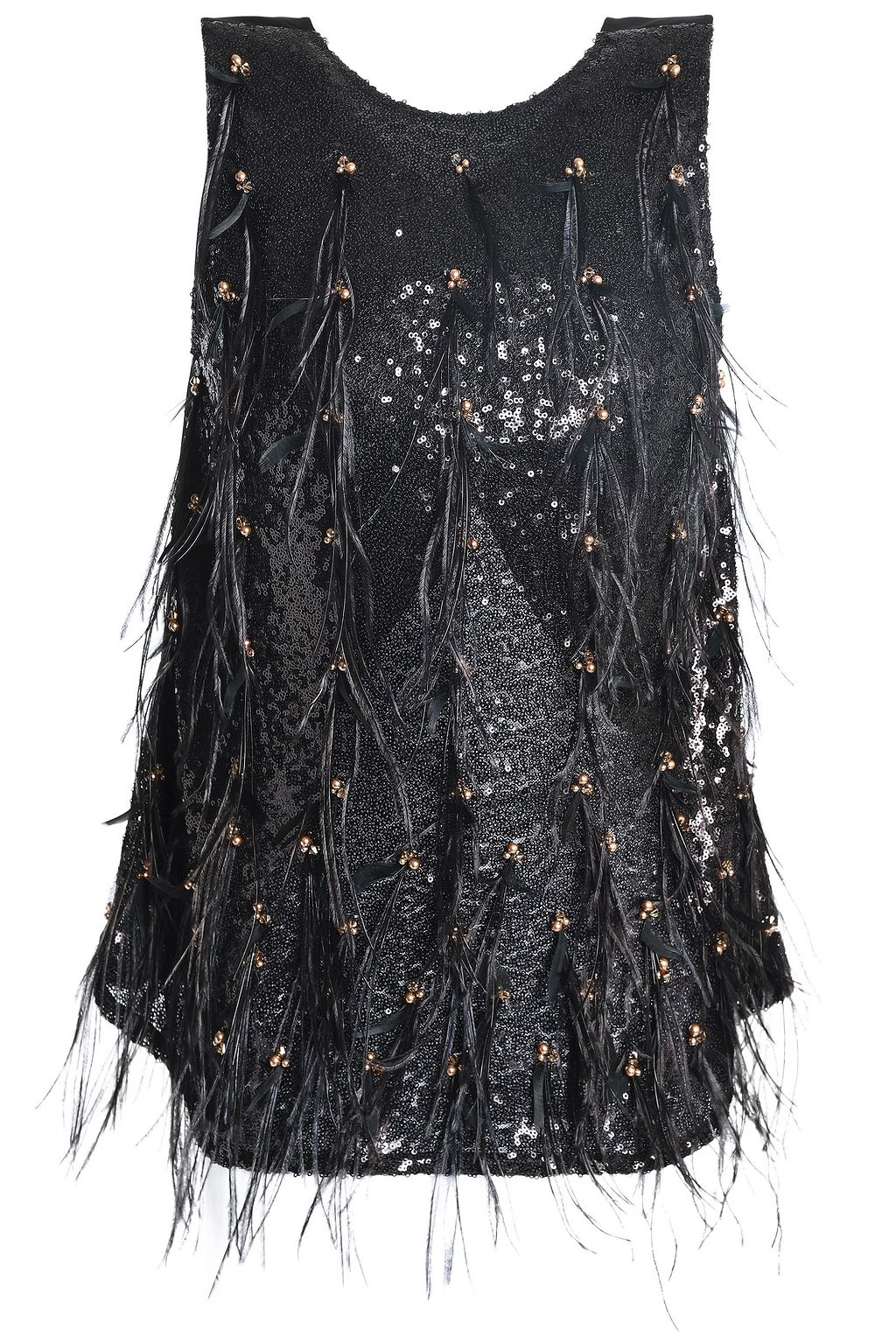 black sequin shirt