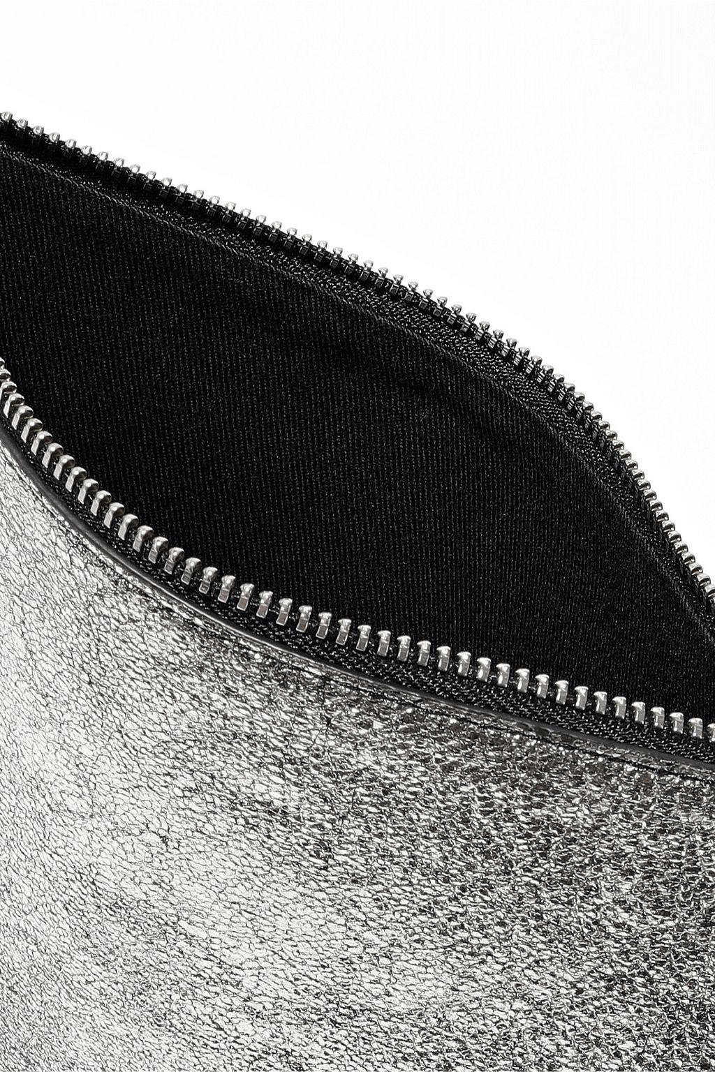 JÉRÔME DREYFUSS Metallic cracked-leather pouch