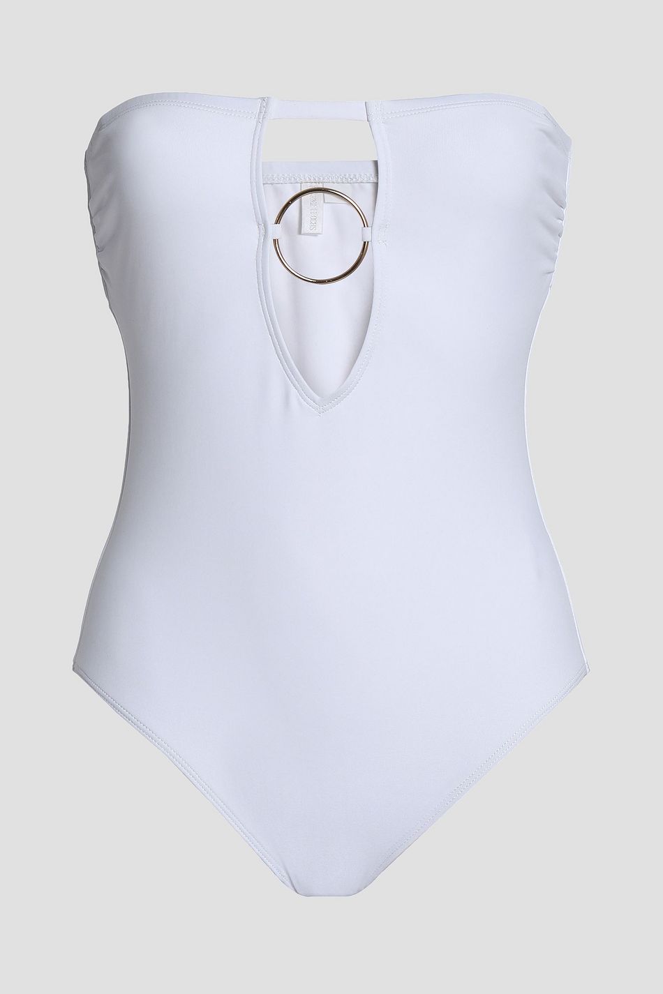 white embellished swimsuit