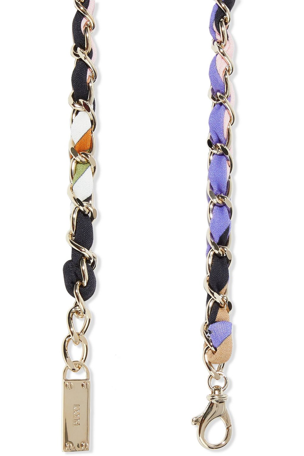 PUCCI Gold-tone printed jersey belt