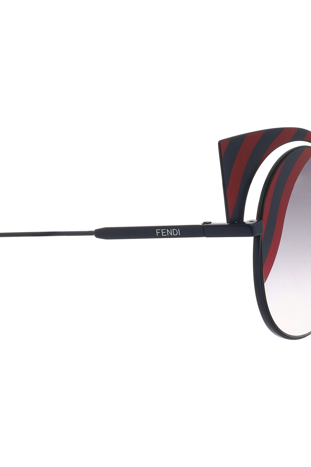 FENDI Cat-eye printed acetate and metal sunglasses