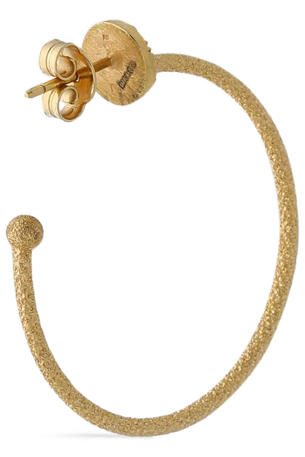 CAROLINA BUCCI 18-karat gold, diamond and sapphire hoop earrings