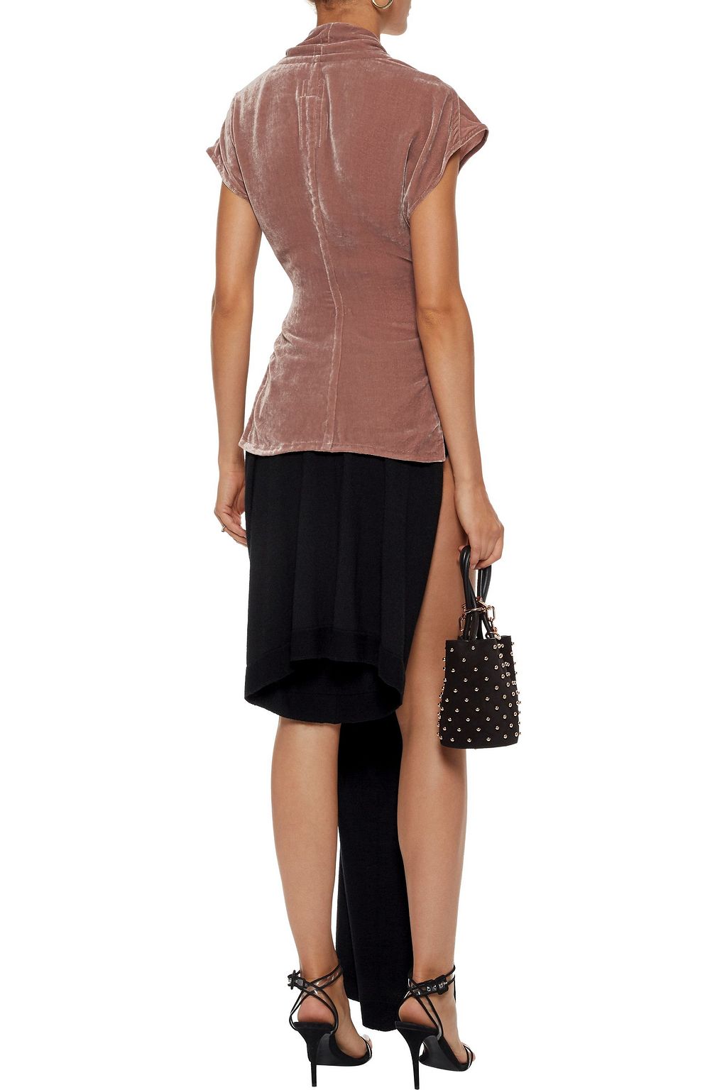 RICK OWENS Asymmetric cashmere-blend maxi skirt