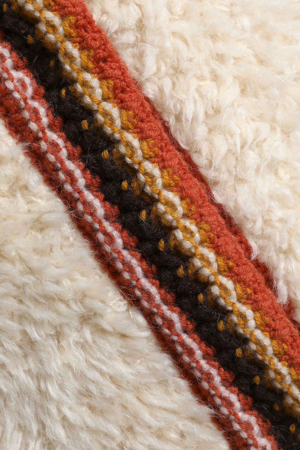 M MISSONI Crochet-trimmed faux fur jacket