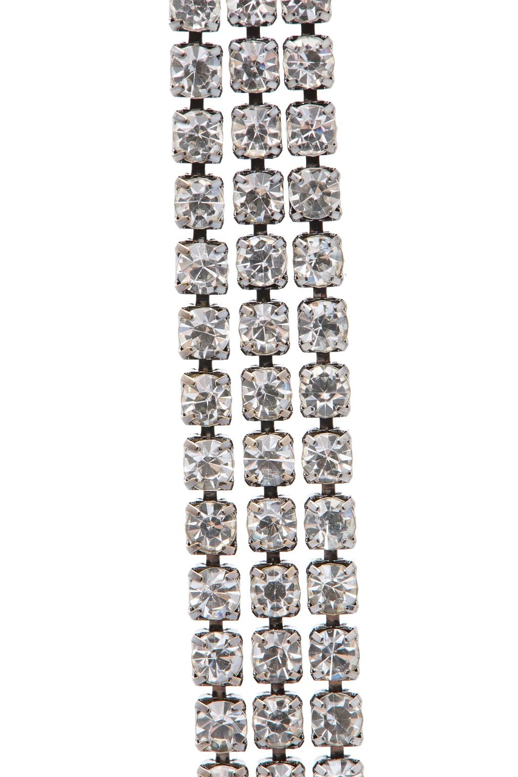 KENNETH JAY LANE Silver-tone crystal earrings