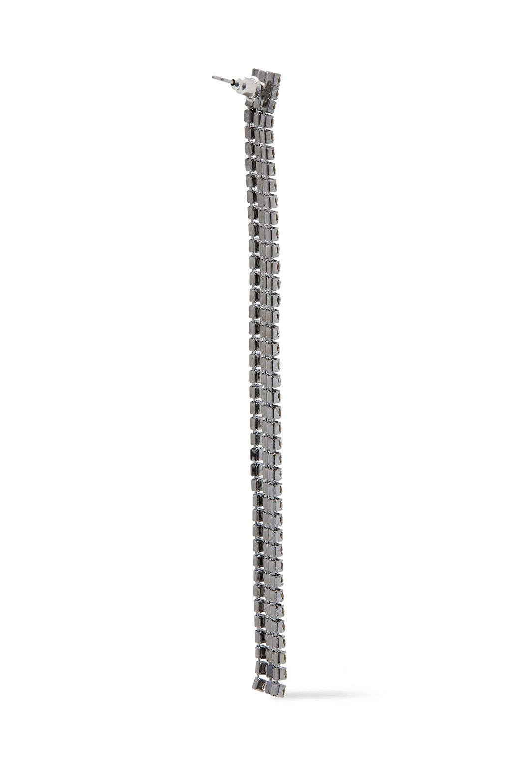 KENNETH JAY LANE Silver-tone crystal earrings