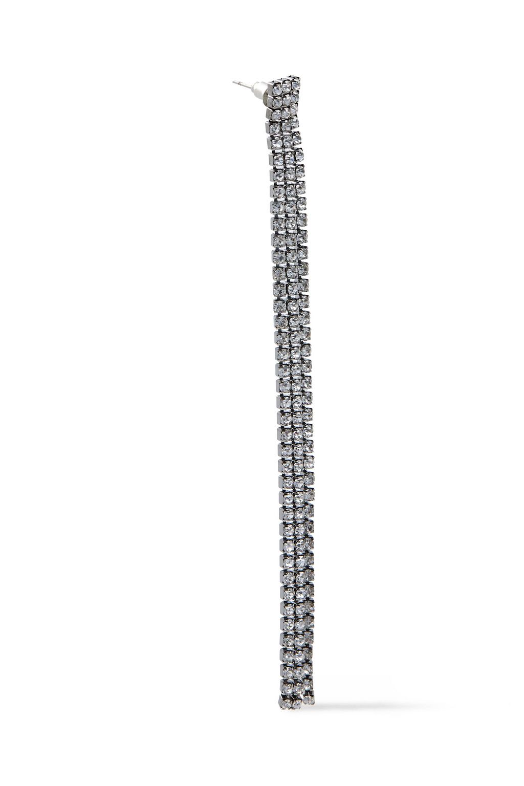 KENNETH JAY LANE Silver-tone crystal earrings