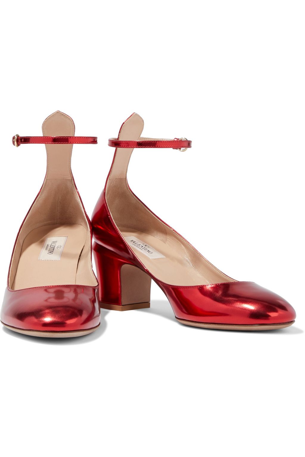 VALENTINO GARAVANI Tango mirrored-leather pumps