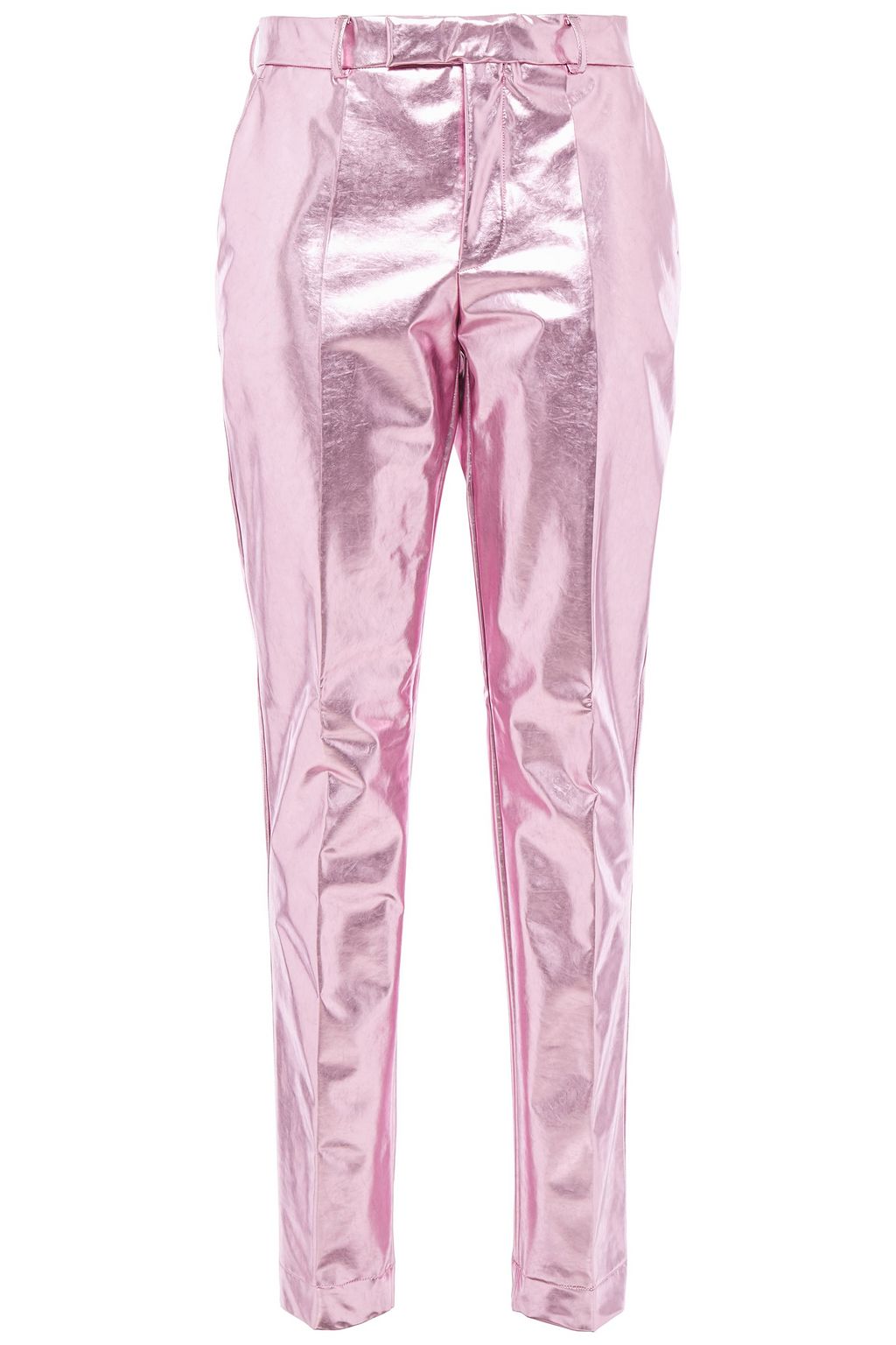 gold faux leather pants