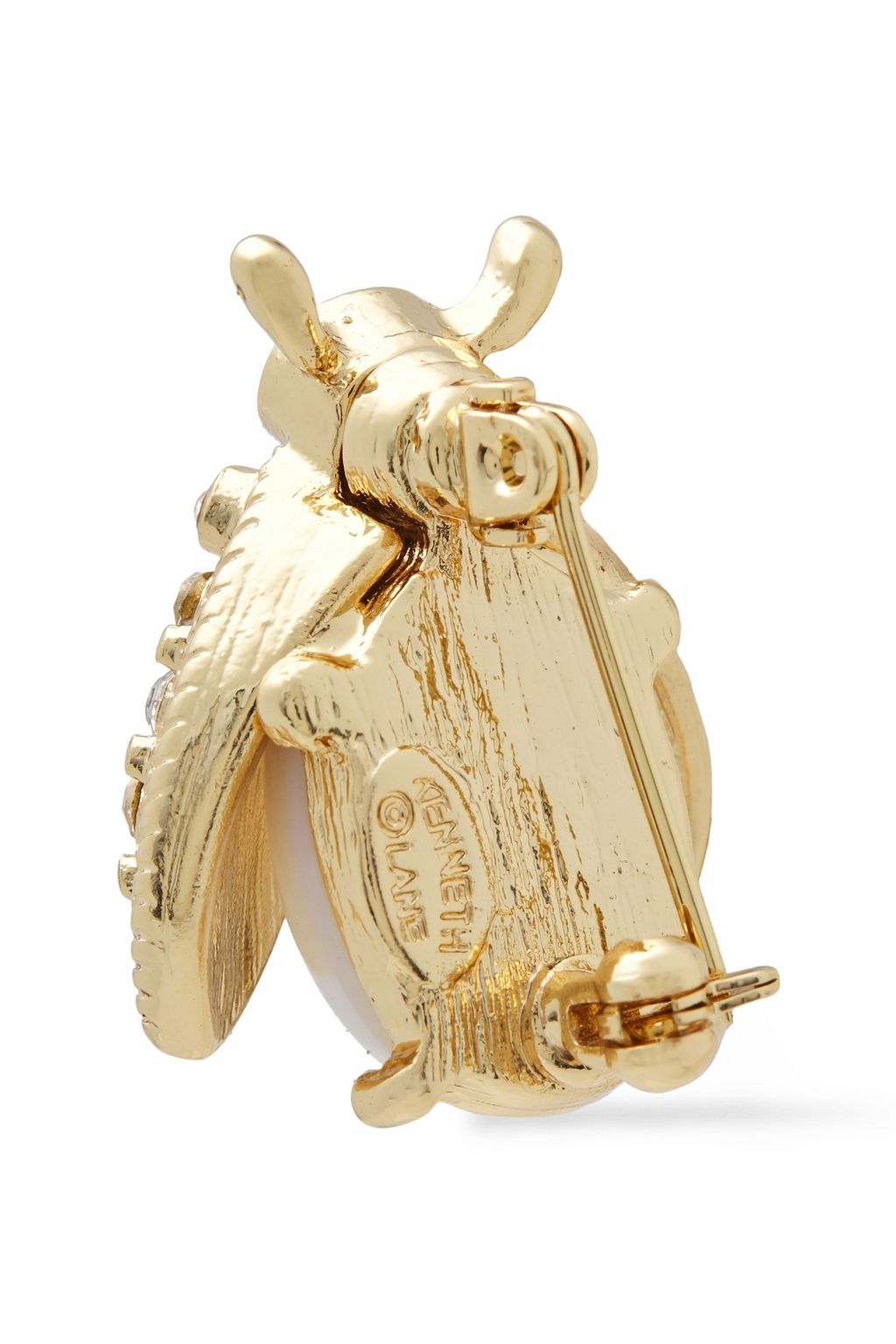 KENNETH JAY LANE Gold-tone, crystal and faux pearl earrings
