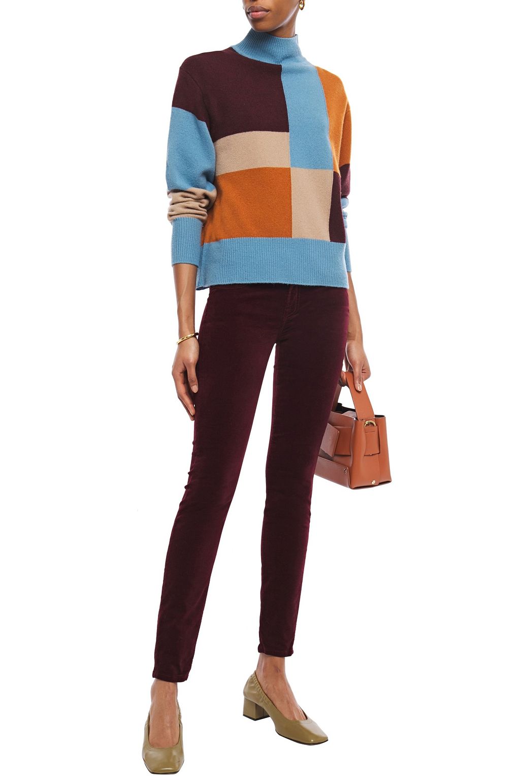 7 FOR ALL MANKIND The Skinny cotton-blend velvet skinny pants