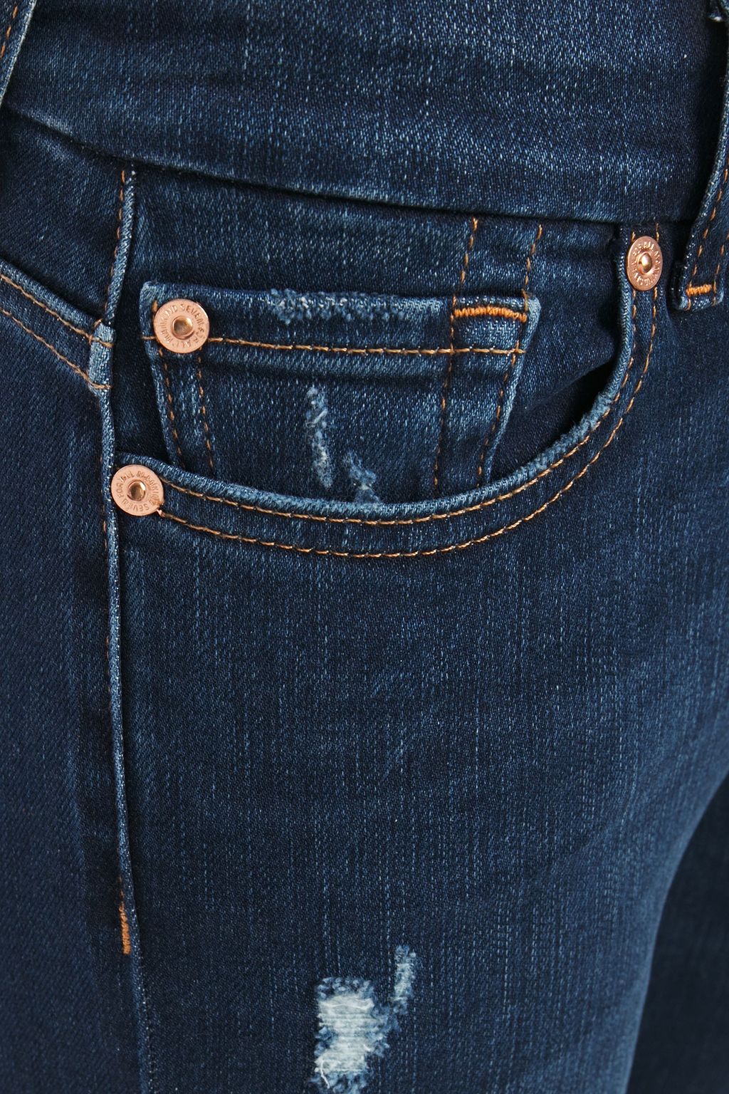 7 FOR ALL MANKIND Kimmie Straight distressed faded mid-rise slim-leg jeans