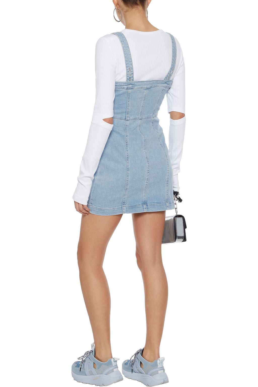 DL1961 Rhea button-detailed denim mini dress