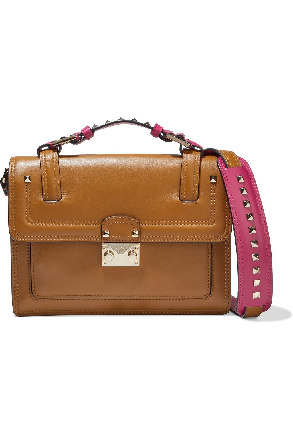 valentino studded leather shoulder bag