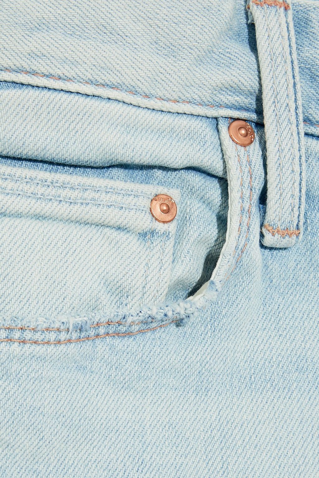 MOTHER The Proper frayed denim shorts