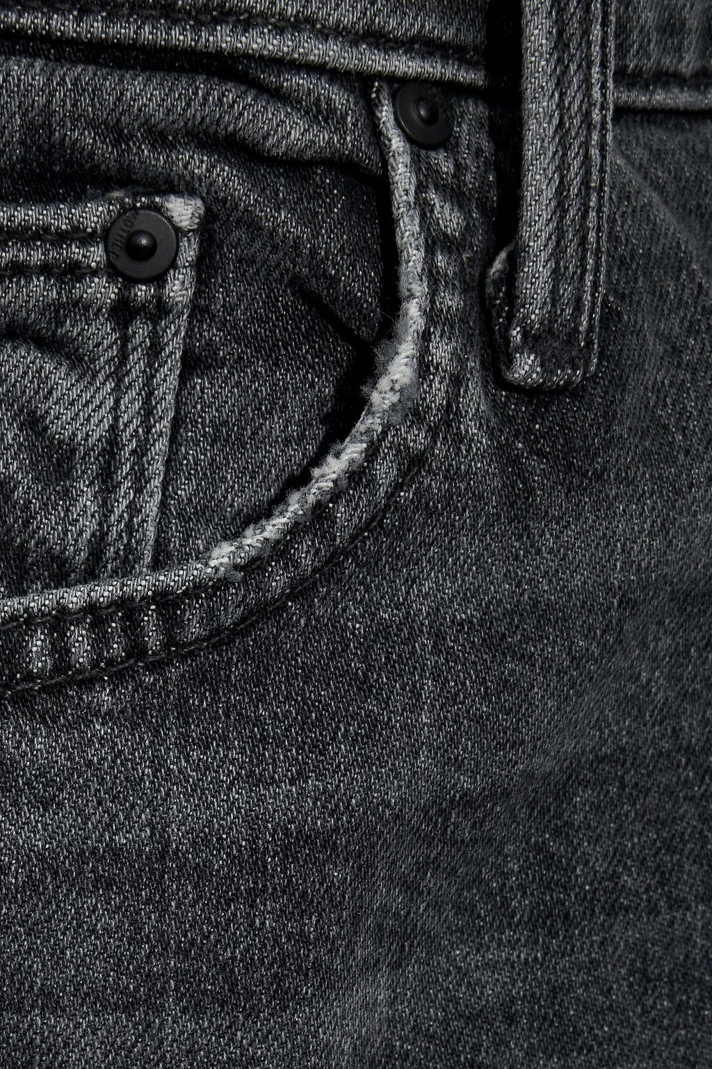 MOTHER The Tomcat Roller frayed high-rise wide-leg jeans