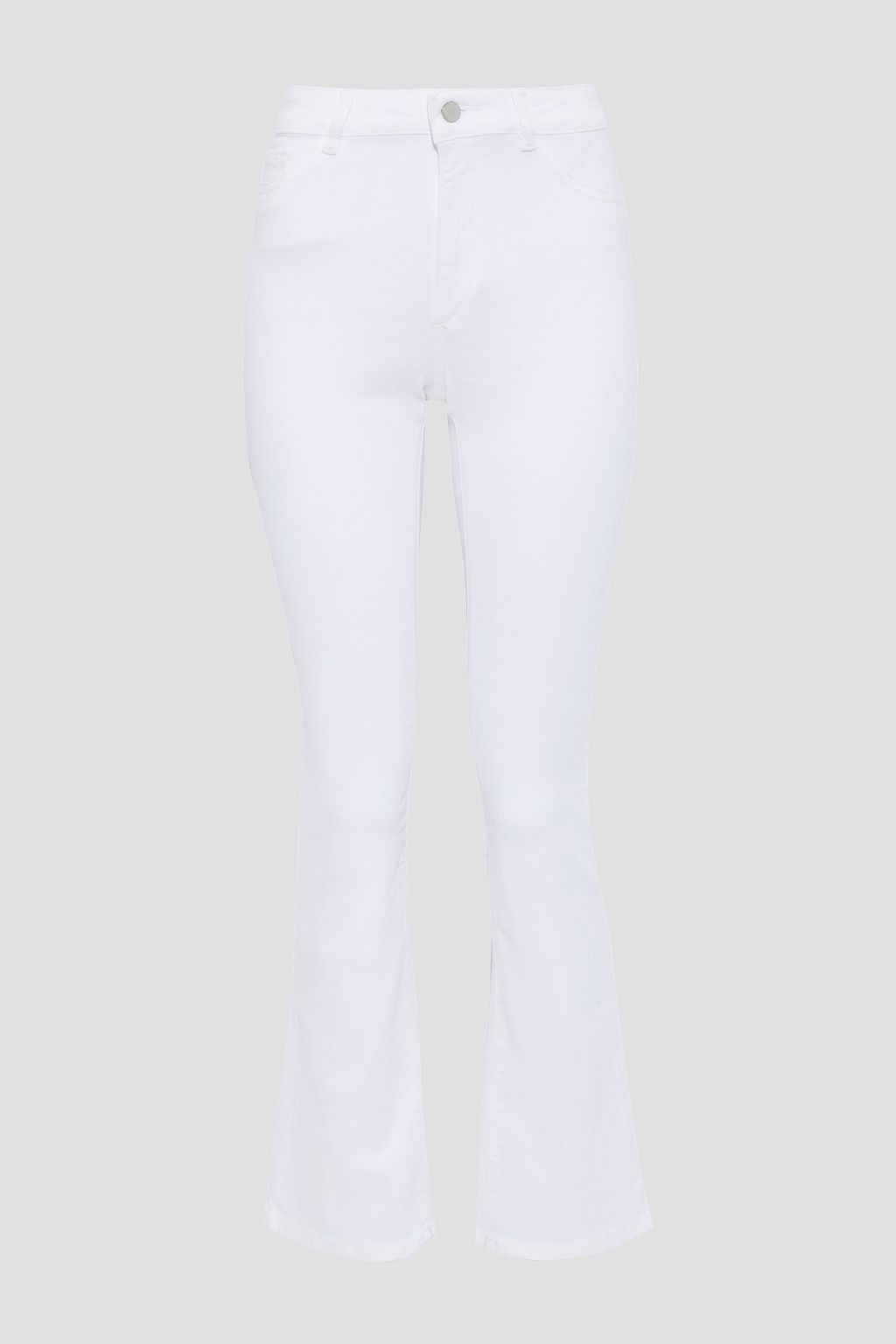 high waisted white bootcut jeans
