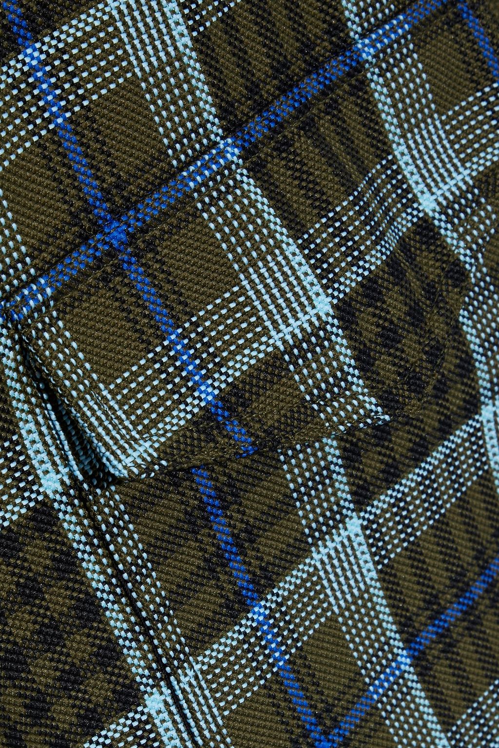 TIBI Spencer double-breasted checked woven coat