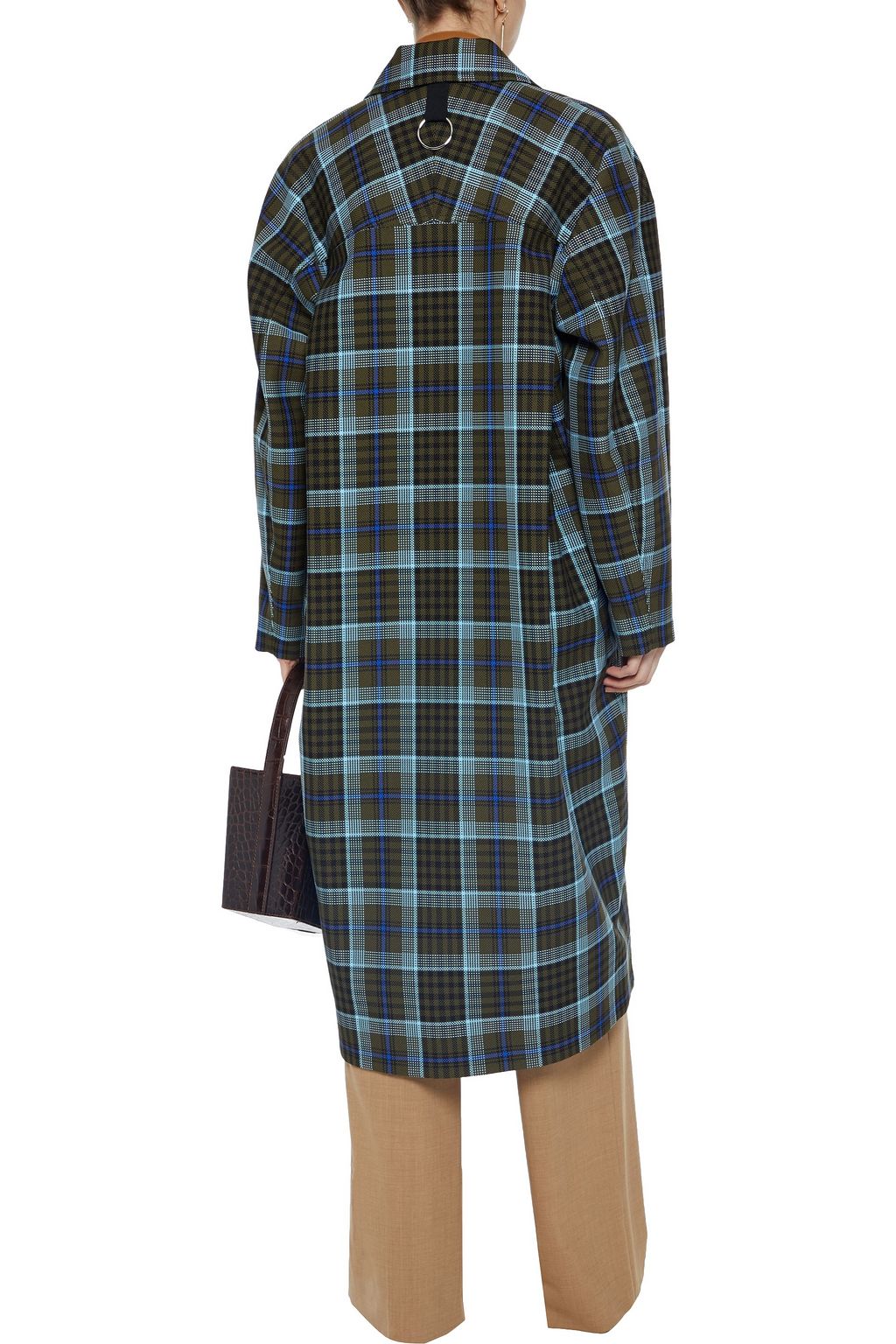 TIBI Spencer double-breasted checked woven coat