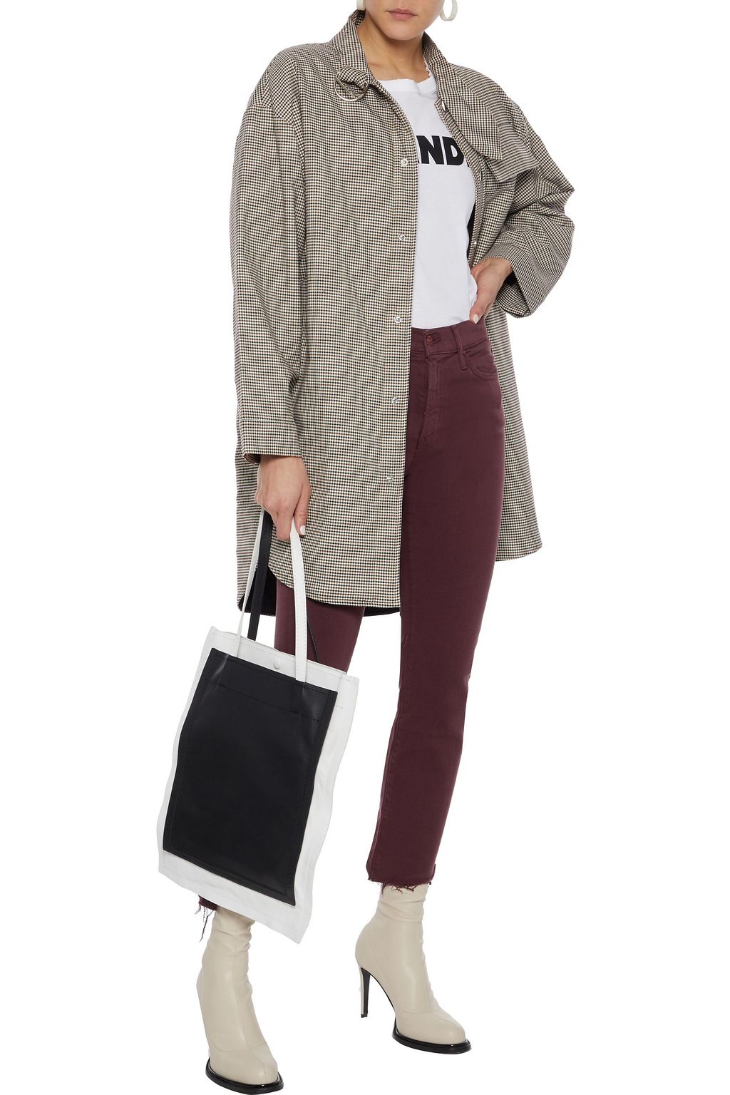 MOTHER The Rascal frayed mid-rise skinny jeans