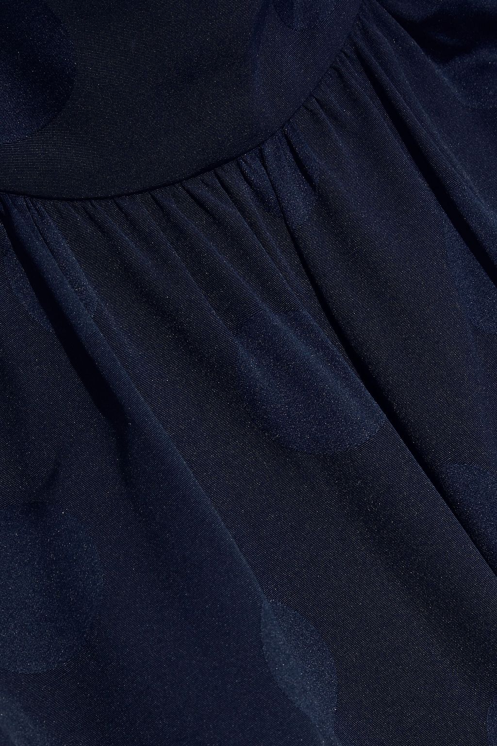 TIBI Gathered satin-jacquard midi dress