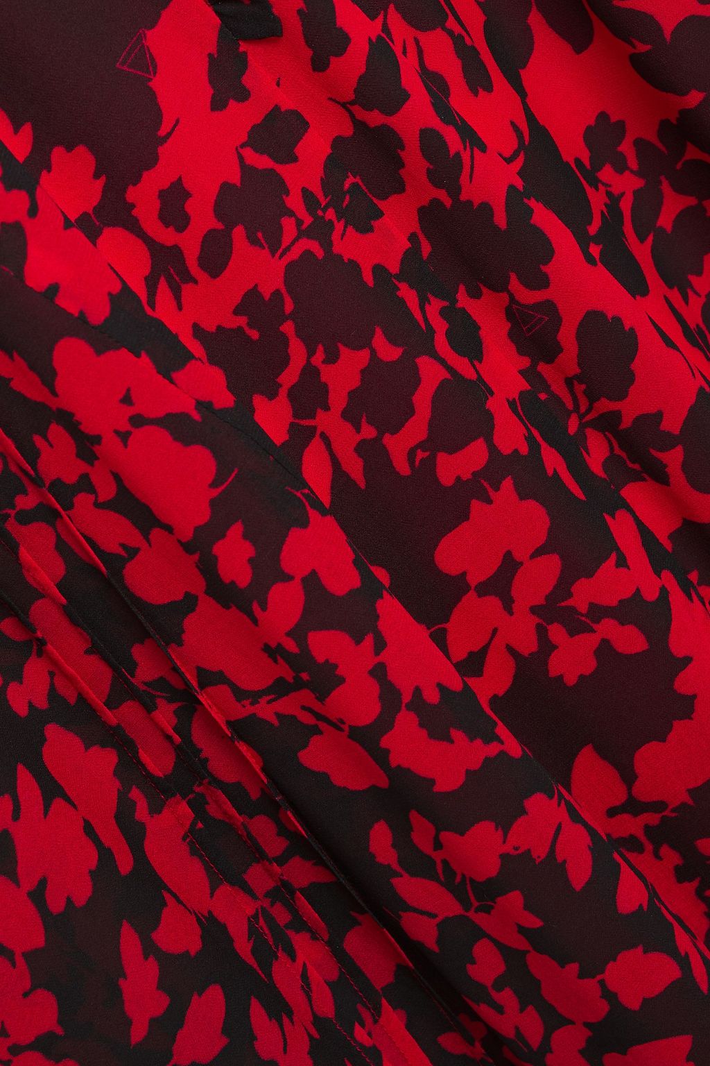 PREEN LINE Shirred ruffle-trimmed floral-print georgette maxi dress