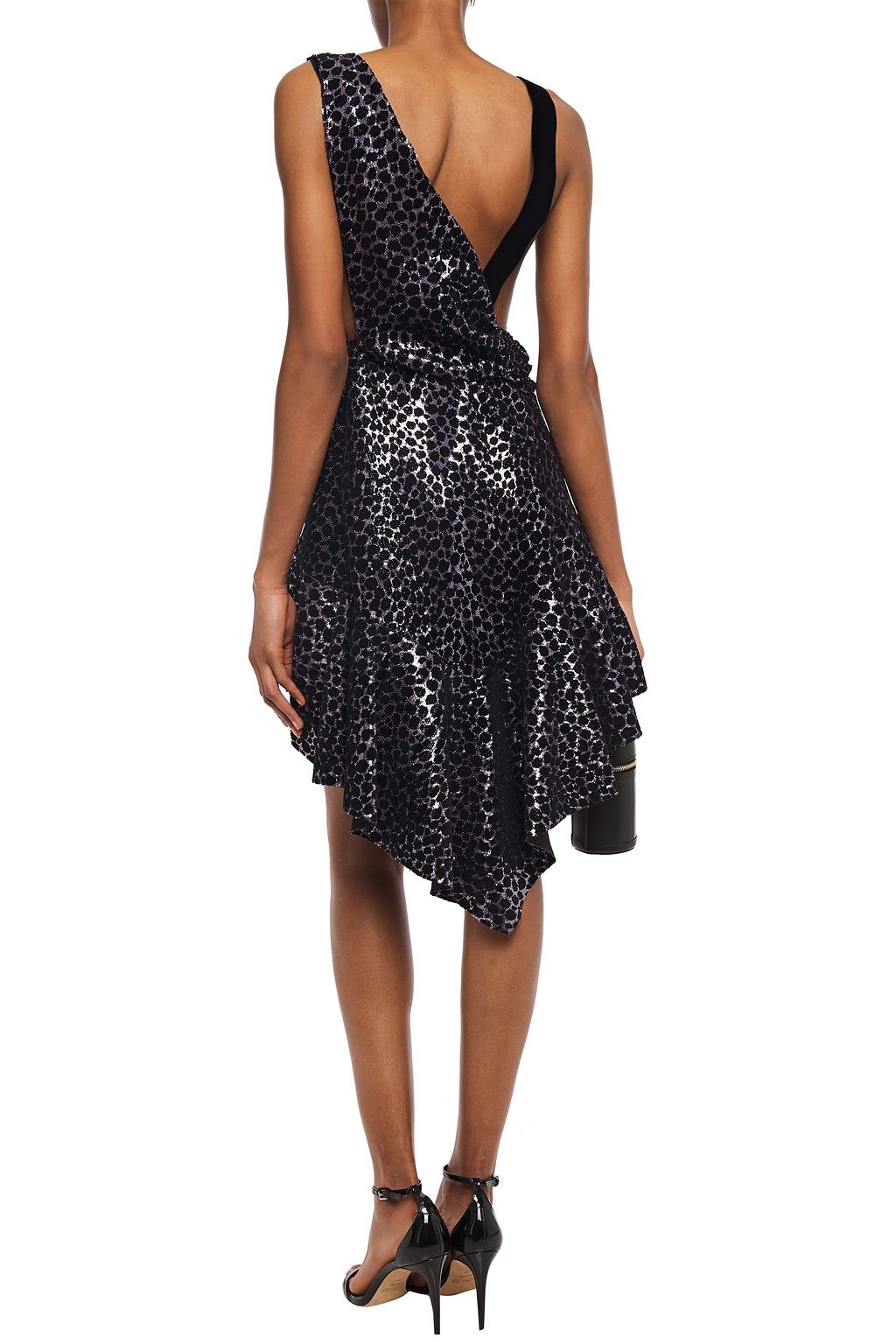 PHILOSOPHY DI LORENZO SERAFINI Flocked sequined woven mini dress