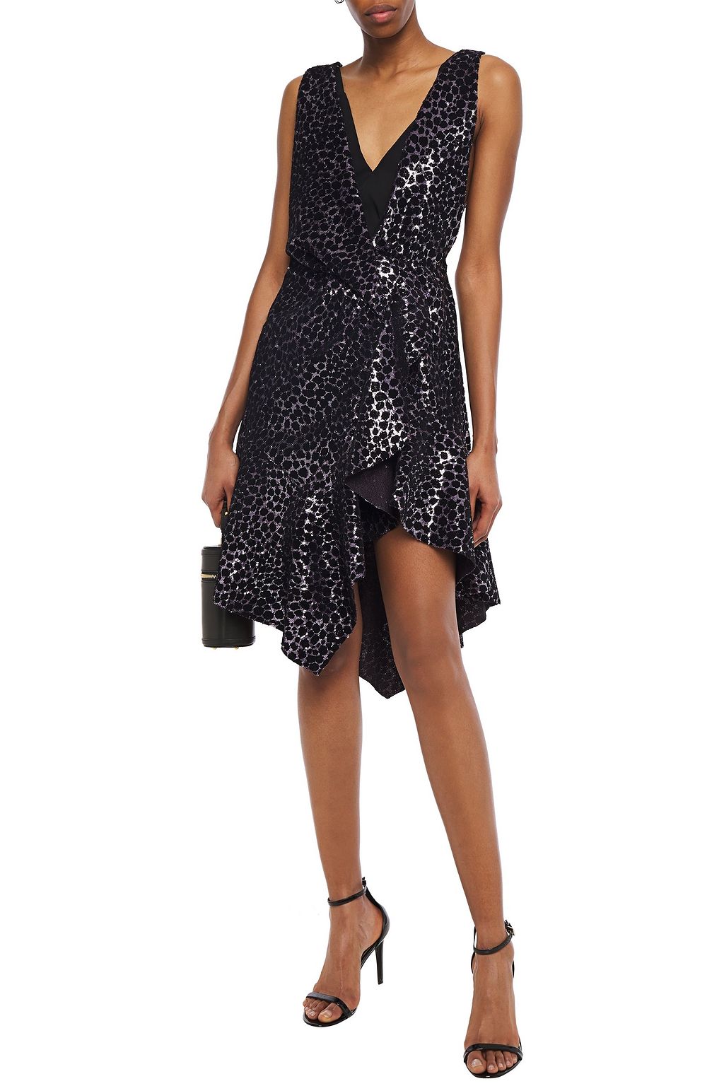 PHILOSOPHY DI LORENZO SERAFINI Flocked sequined woven mini dress