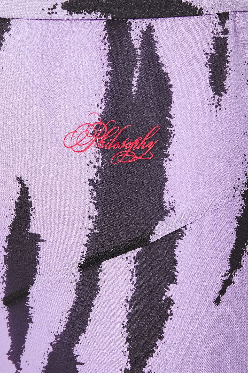 PHILOSOPHY DI LORENZO SERAFINI Asymmetric printed chiffon midi skirt