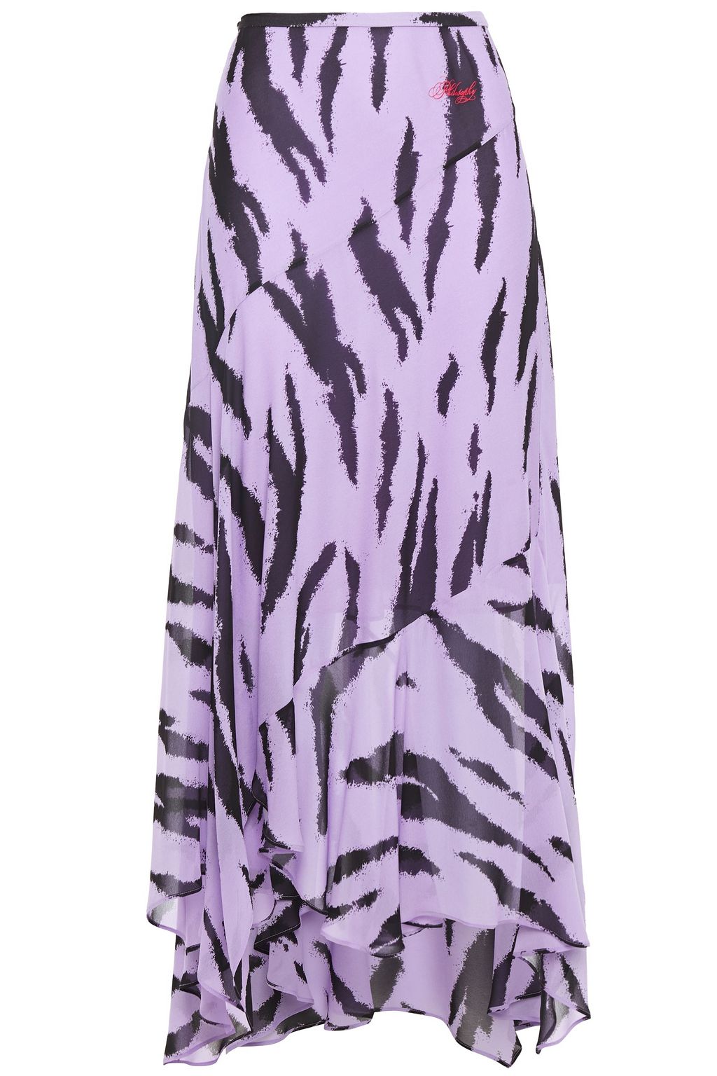 PHILOSOPHY DI LORENZO SERAFINI Asymmetric printed georgette midi skirt ...