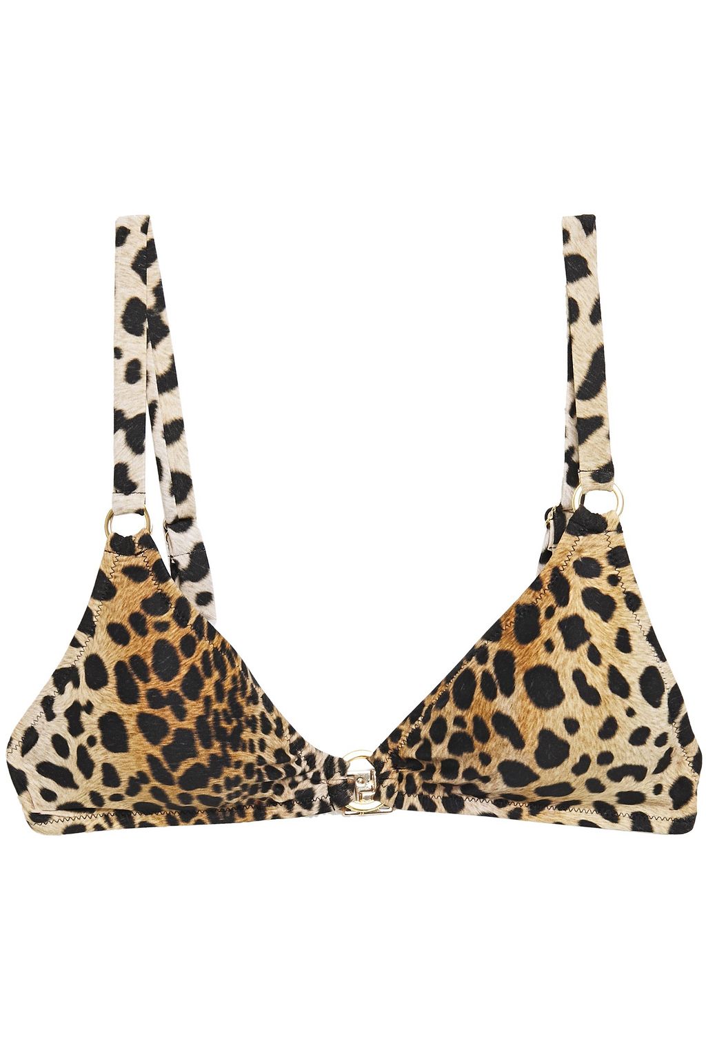 leopard print triangle bikini top