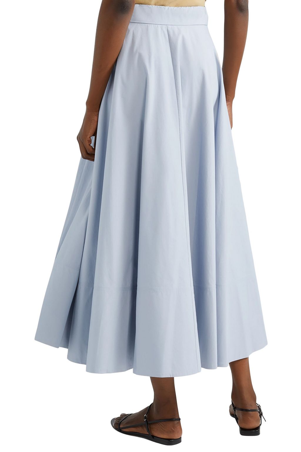 CO Cotton-poplin maxi skirt