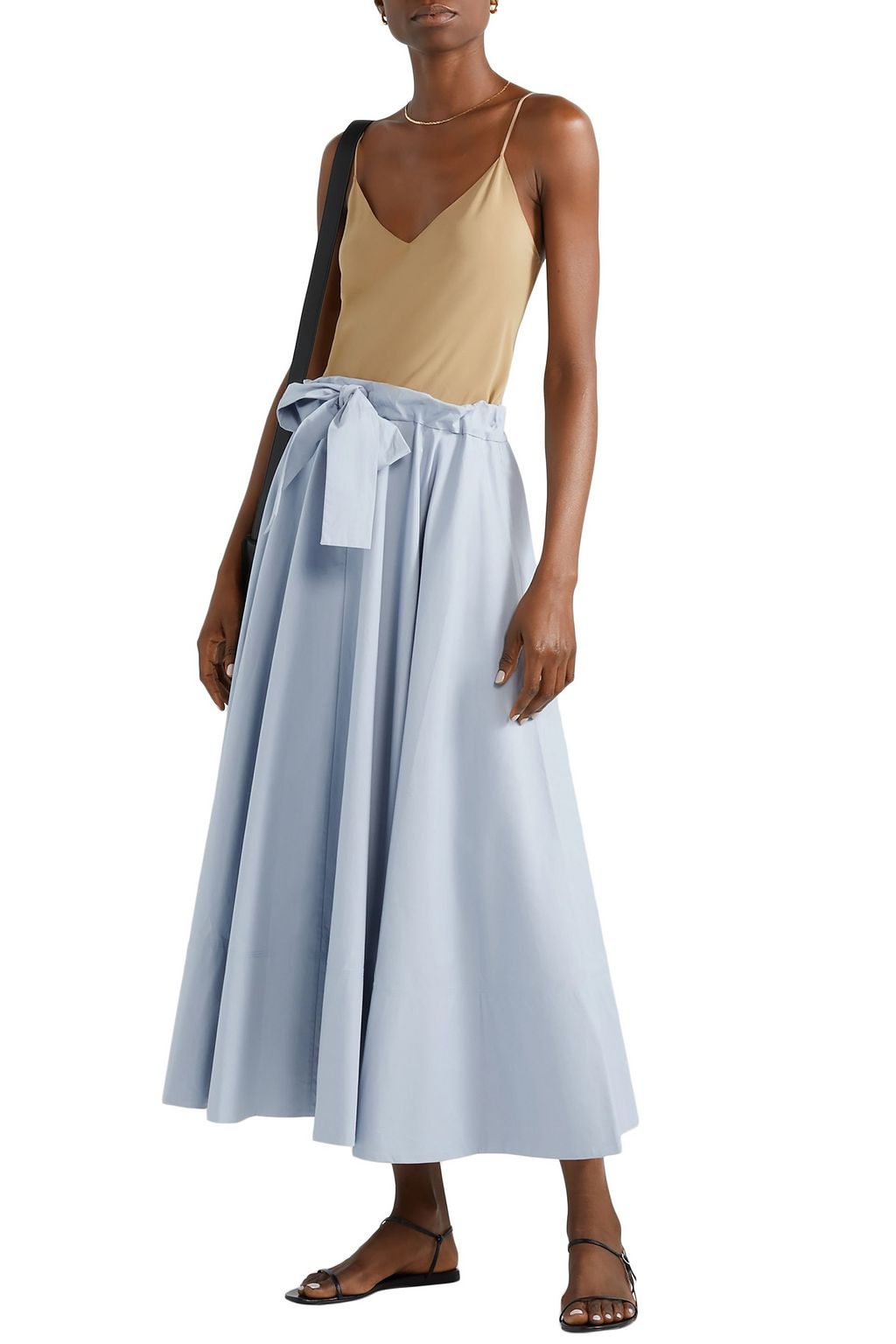 CO Cotton-poplin maxi skirt