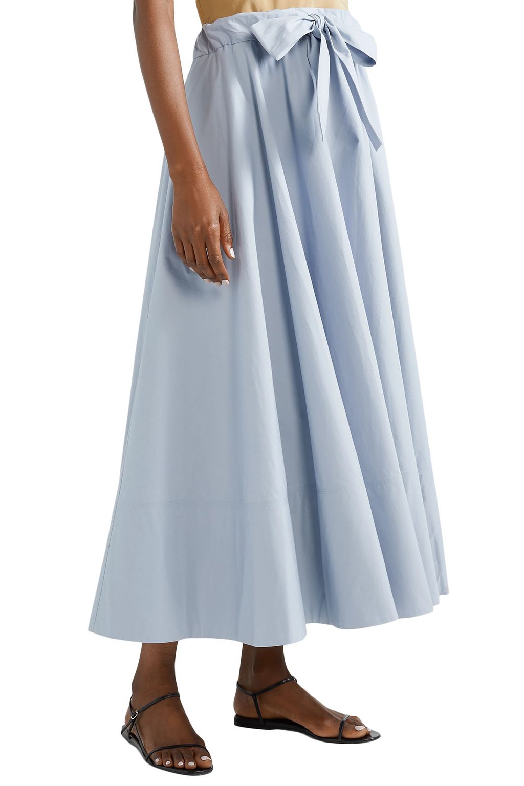 CO Cotton-poplin maxi skirt