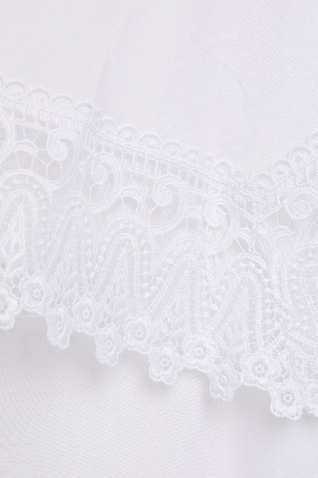 CHARO RUIZ IBIZA Layered crocheted lace-trimmed cotton-blend voile mini dress