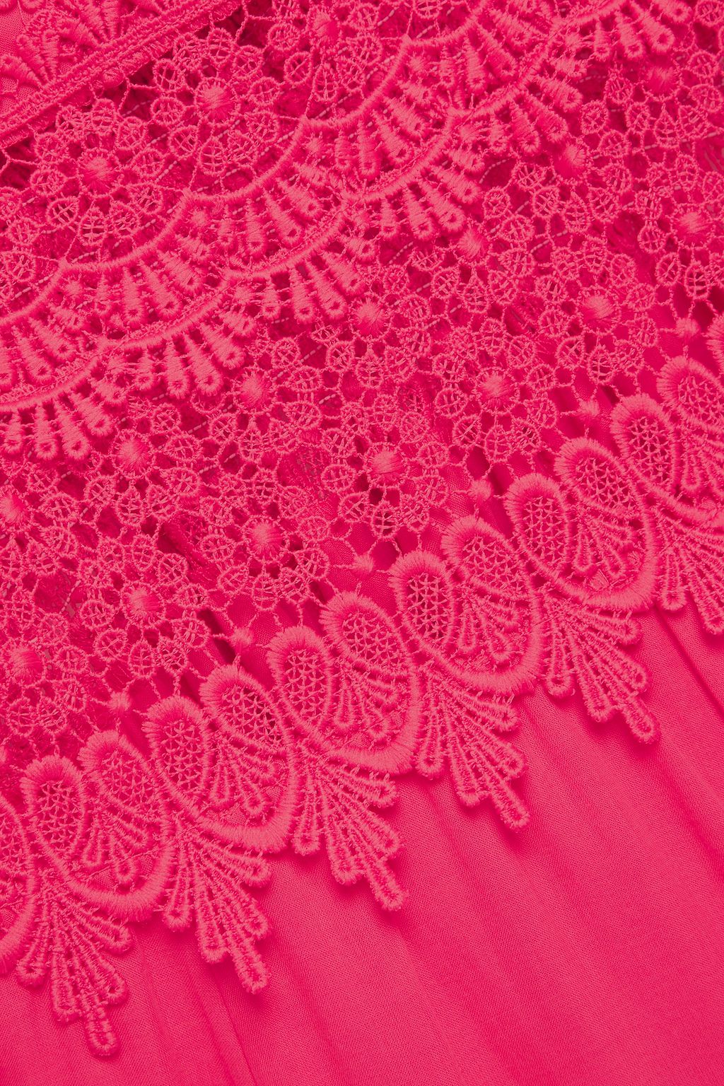 CHARO RUIZ IBIZA Lace-paneled cotton-blend mousseline maxi dress