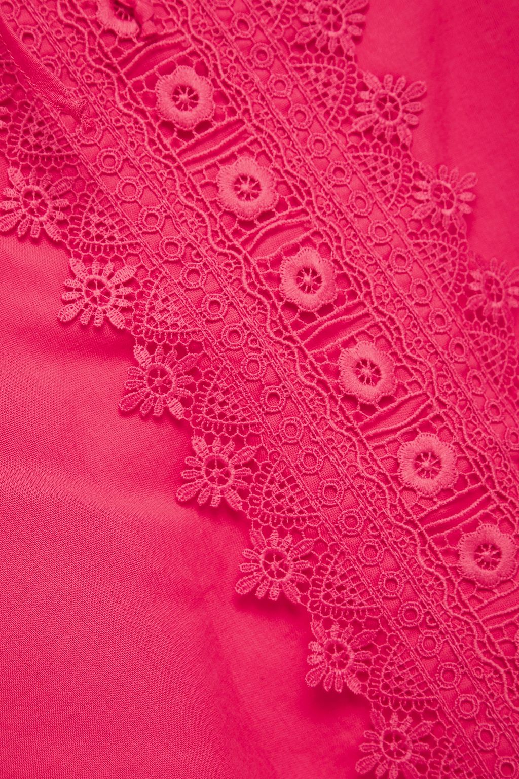 CHARO RUIZ IBIZA Off-the-shoulder crocheted lace-trimmed cotton-blend voile top