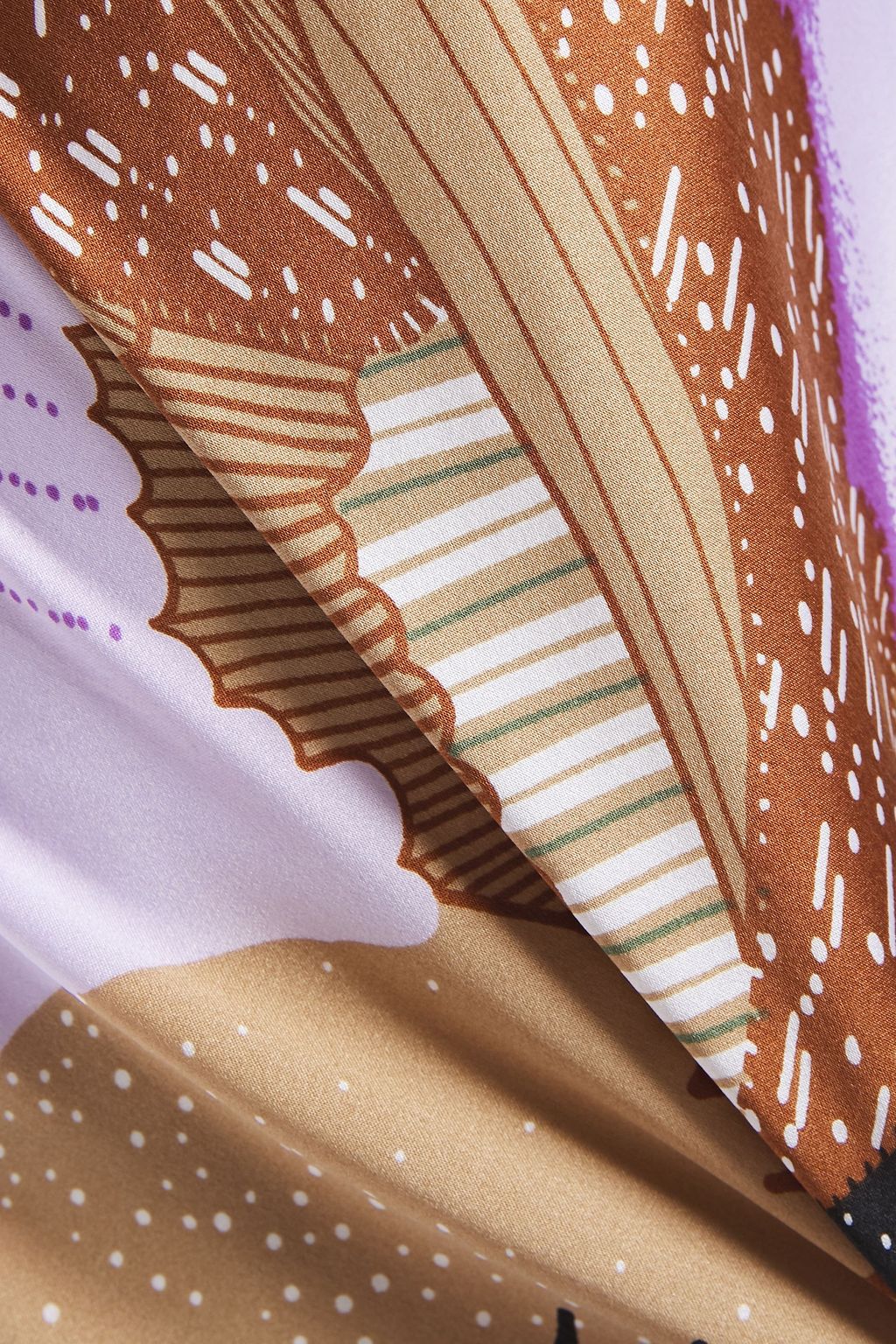 EQUIPMENT Printed silk-twill midi skirt