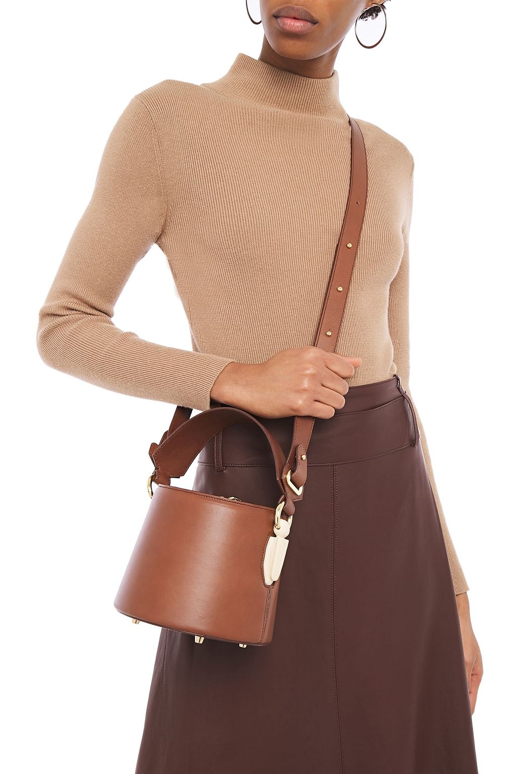 AEVHA LONDON Mini Linterna chain-detailed leather tote