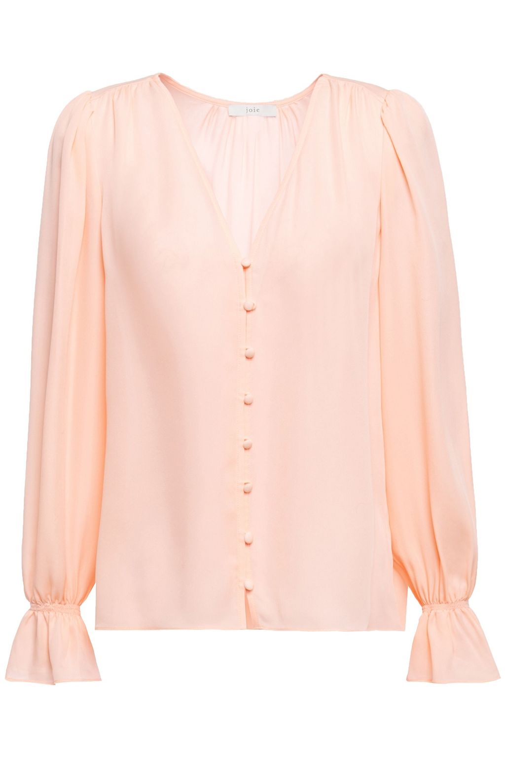 peach chiffon blouses