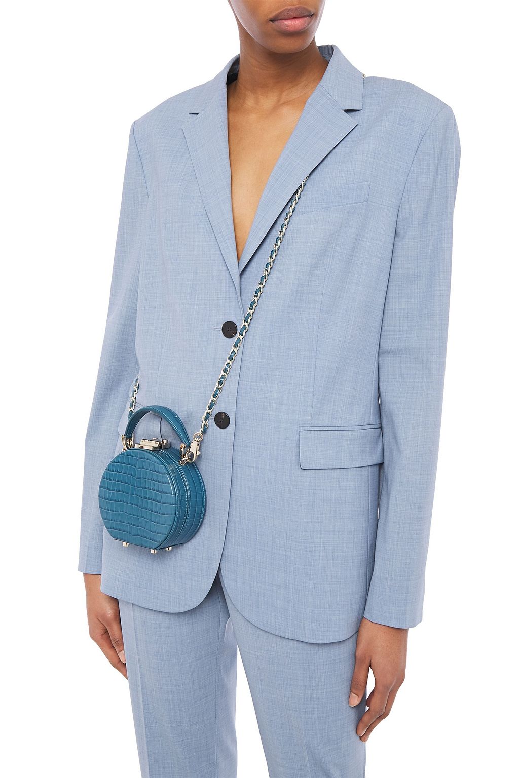 ASPINAL OF LONDON Croc-effect leather shoulder bag