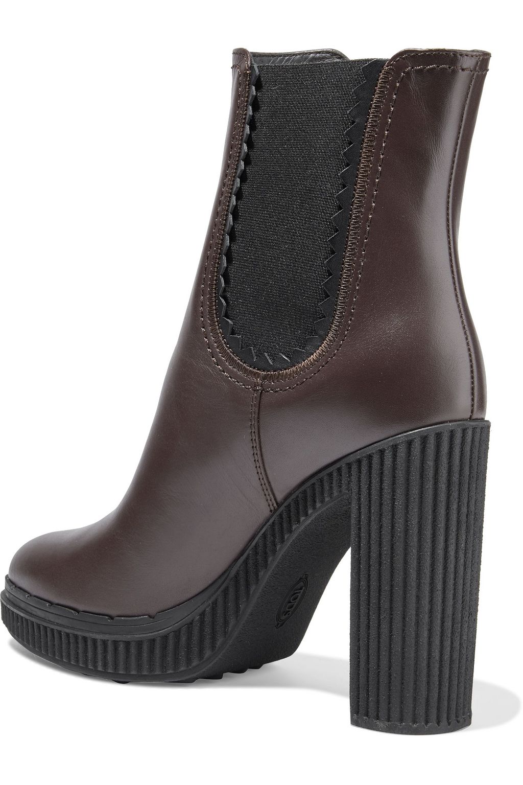 TOD'S Leather platform ankle boots