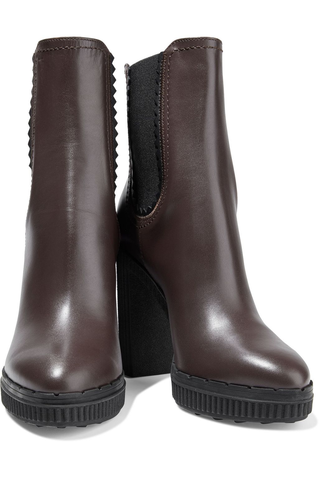 TOD'S Leather platform ankle boots