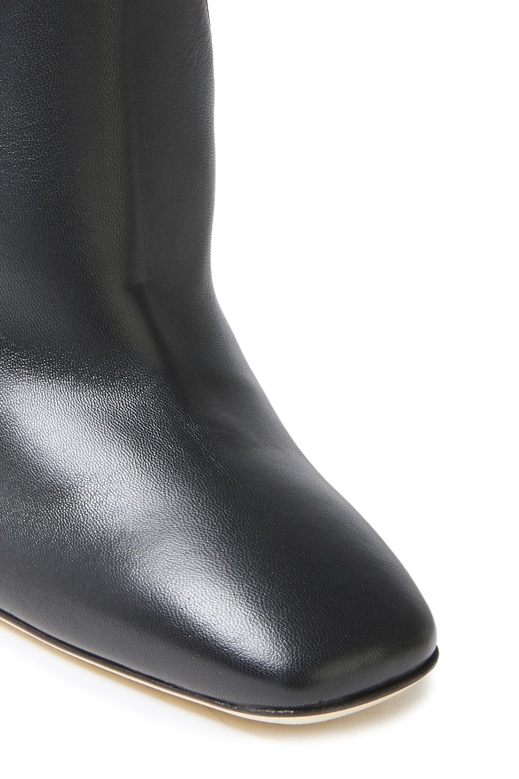 ALBERTA FERRETTI Laser-cut embellished leather knee boots