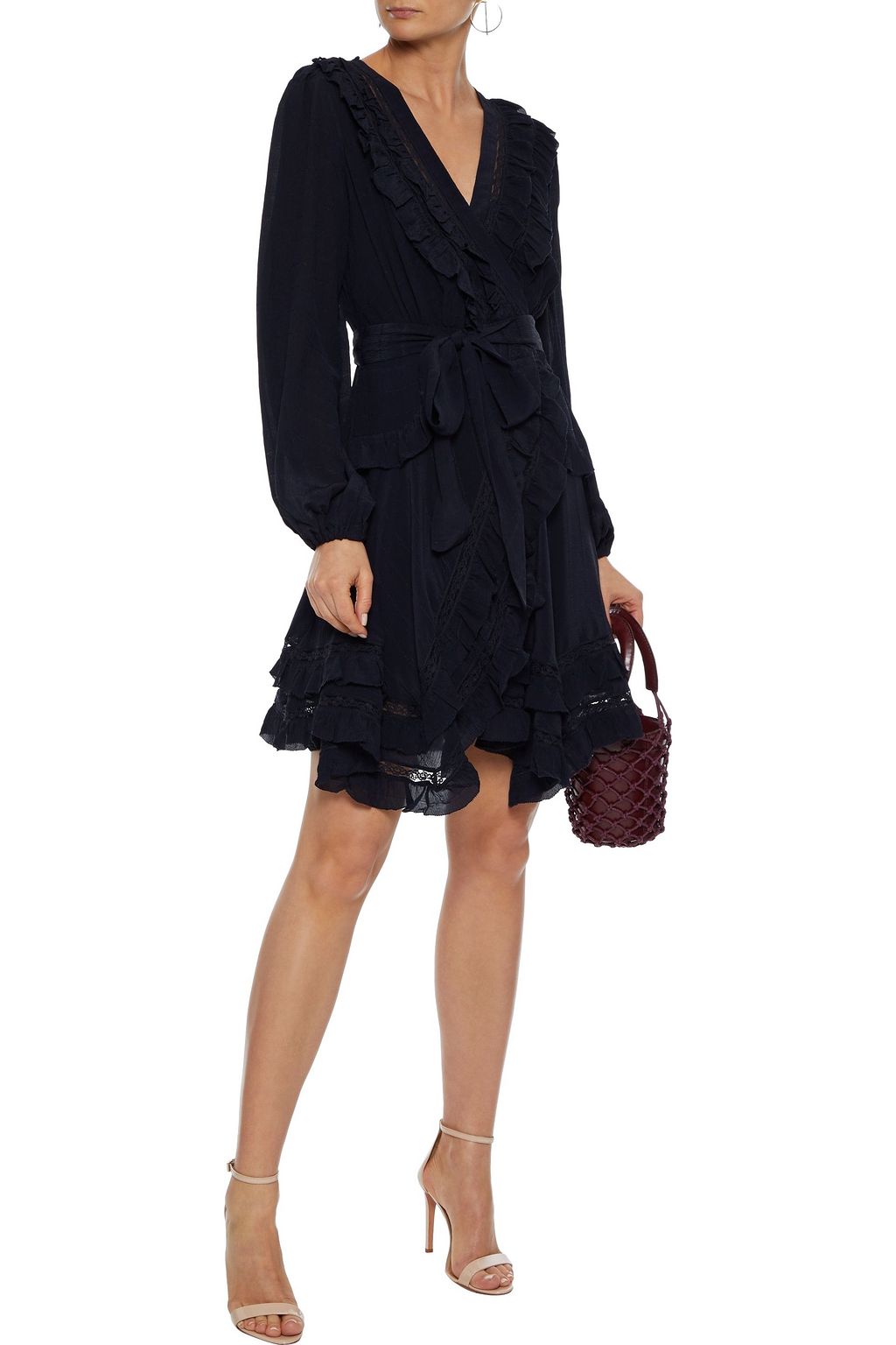 zimmermann moncur frill wrap dress